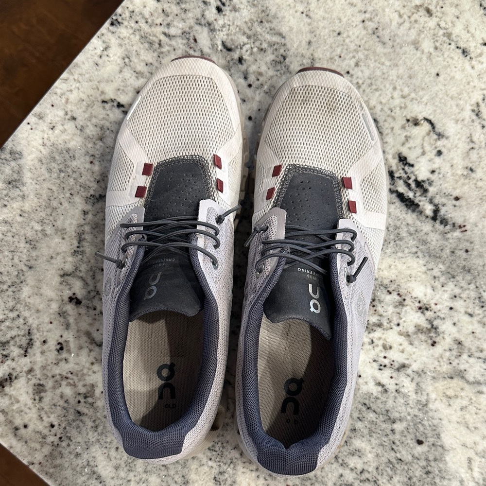 On Running Women's Cream and Gray Athletic Shoes